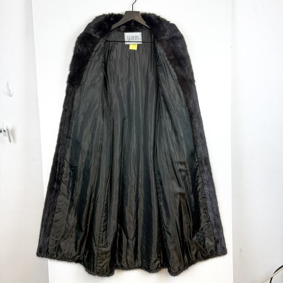 Vintage Lloyds Denver Mink Coat Dark Brown Long Womens - Fits Small Best - Picture 9 of 14